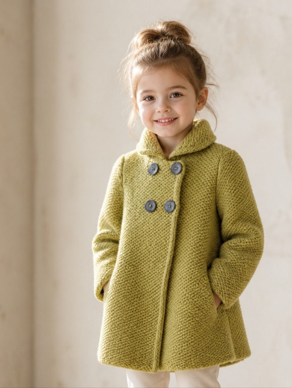 Vintage United Colors of Benetton Olive Pea Coat